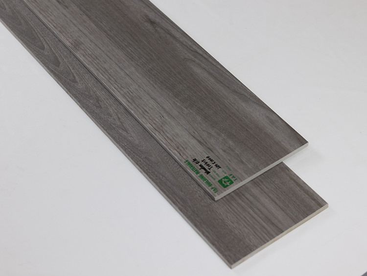 Dark Grey Floor Bathroom Wood Grain Ceramic Tiles 200x1000mm