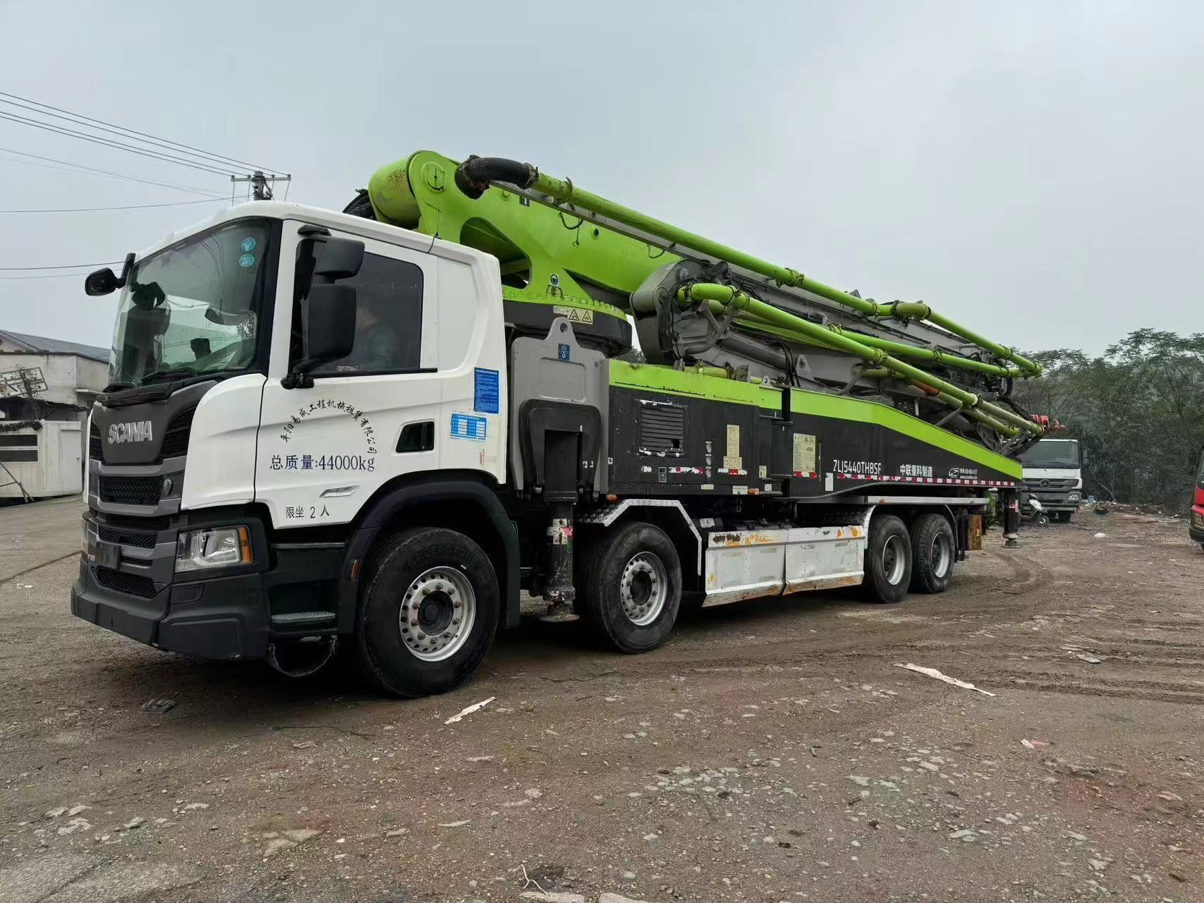 2021 Model Used Concrete Pump Truck Scania Chassis Zoomlion 63 Meter Concrete Pump