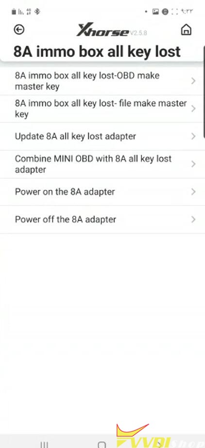 Toyota 8A Adapter Kit Menu 2