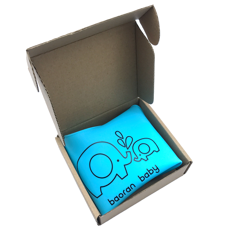 Custom Printing Best Fancy Fold-able Collapsible Comfort Waterproof Easily Wipes Clean Baby Silicone Bib with Pocket