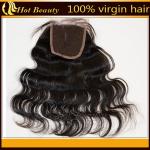 Black Chinese Human Swiss Lace Top Hair Closure Body Wave 4A Grade