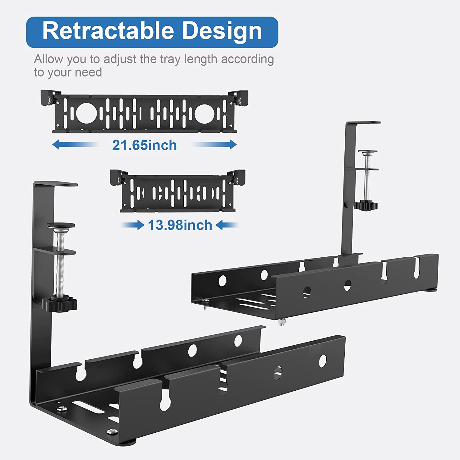 Under Desk Cable Management Retractable Cord Organizer In Offices Kitchens