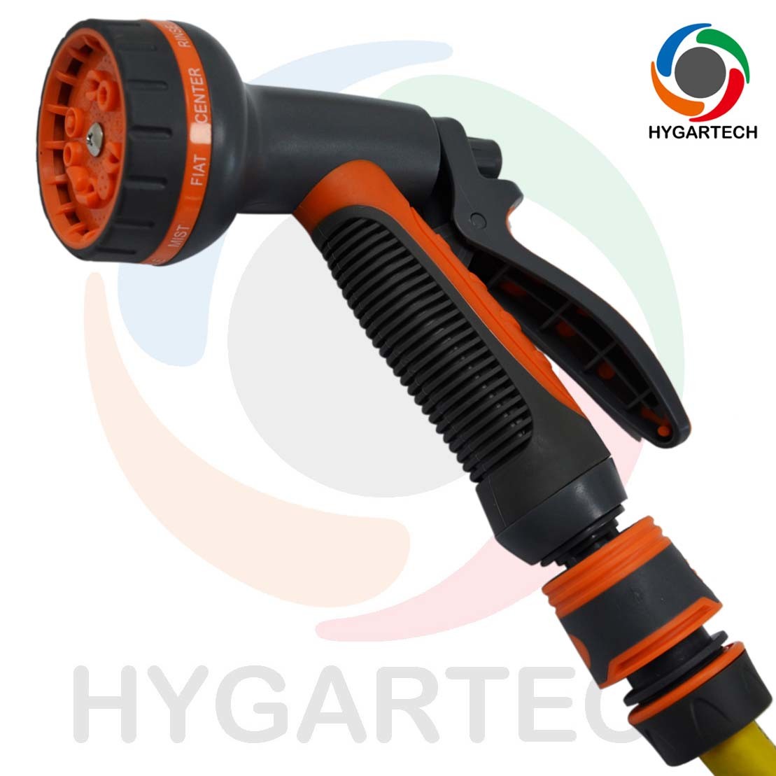 Garden Plastic 8 Function Spray Hose Nozzle With Click Quick Connect For Gardening And Horticulture Irrigation
