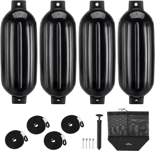 Boat Fender 4 Pack Boat Bumpers Fenders with 4 Ropes