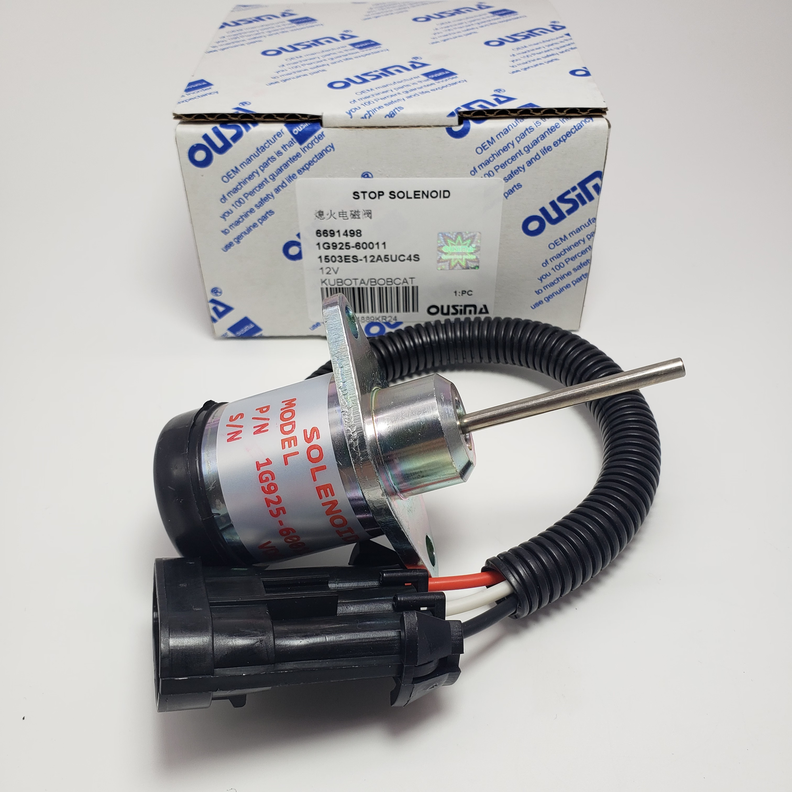 6691498 1G925-60011 Stop Solenoid Valve 1503ES-12A5UC4S For KUBOTA BOB
