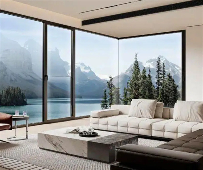 Horizontal Opening Pattern Casement Windows For Aluminum Seamless Welded Glass Windows