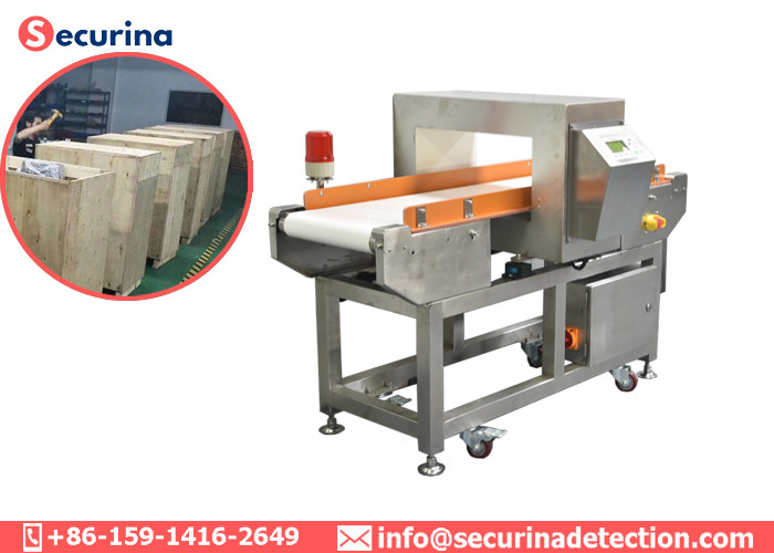Audible / Visual Alarm Industrial Metal Detector Conveyor Fe/0.6mm Sus/1.2mm Sensitivity