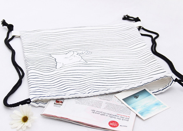 Dual-use travel backpack bag drawstring student creative printing cloth bag