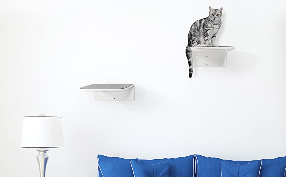 Triangle Bracket Metal Cat Shelf Wall Mounted for Curved Cat Bed Furniture and Resting