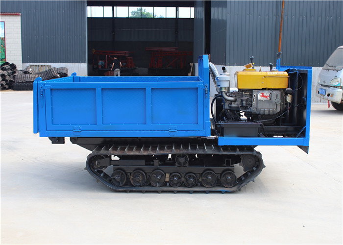 Blue Hydraulic Mini Track Transporter Diesel Tracked Vehicle Max Loading 2.0 Tons