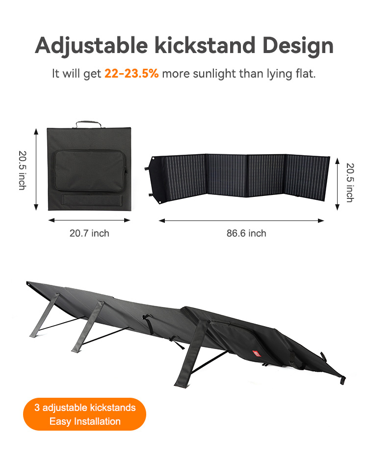 2.87A-15.15A Foldable 50w Portable Solar Panel 18V Mono Solar Charger For Camping