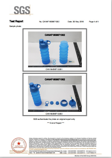 Travel Portable Squeeze Flexible Silicone Collapsible Water Bottle