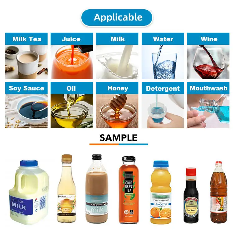 6 Heads Linear Plastic Glass Bottle Carbonated Drink Liquid Filling Machine Line 50 Hz