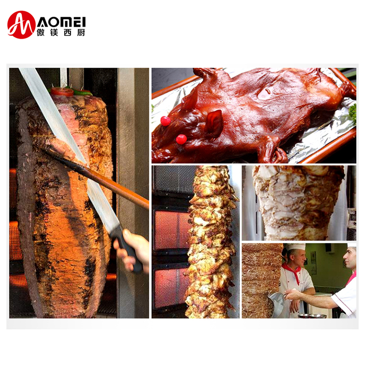 3 Burners Automatic Chicken Doner Kebab Shawarma Grill Equipment Machine with Broilers