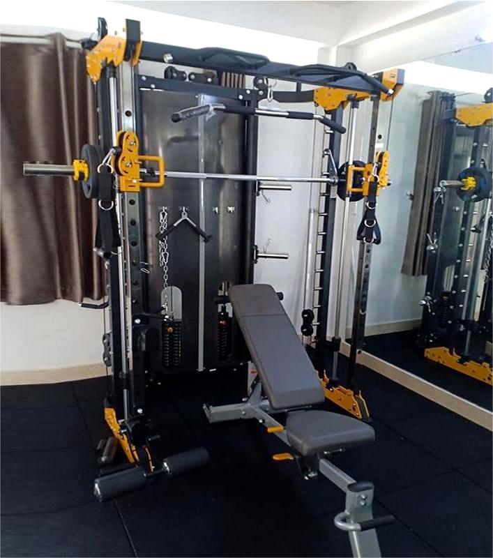 Power Squat Rack Home Gym Equipment Shoulder Chest Leg Press Smith Machine