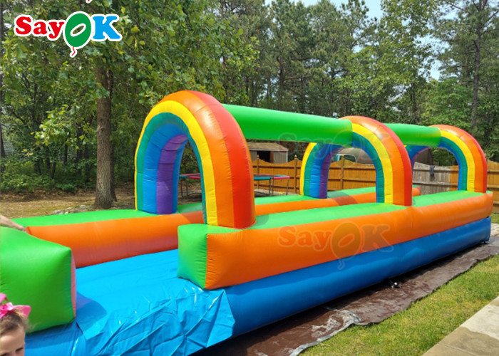 Commercial Inflatable Slide Bouncy Castle Rainbow Inflatable Water Slide PVC Water Slide For Sale