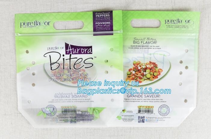 good shrinkage fresh fruit PP bag, Slider Ziplock Storage Bag for Fruit, slider zipper bag grape bag for fruit and veget