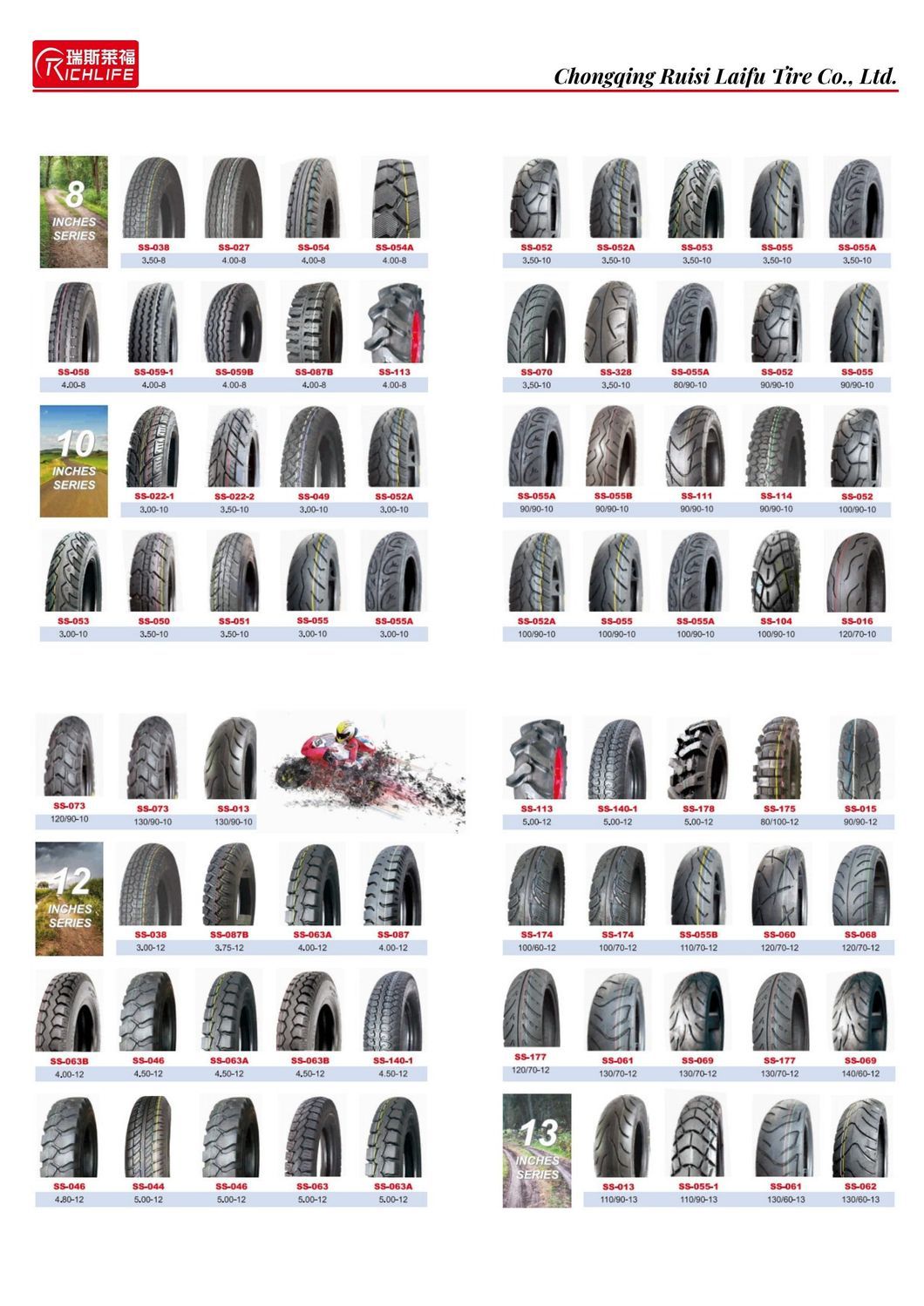 Chinese Manufacturer Wholesale Cheap Price 4X4ATV/UTV Four-Wheel Motorcycle Motor Mini Bike Go Kart Tire (front/rear wheel) 3.50-12