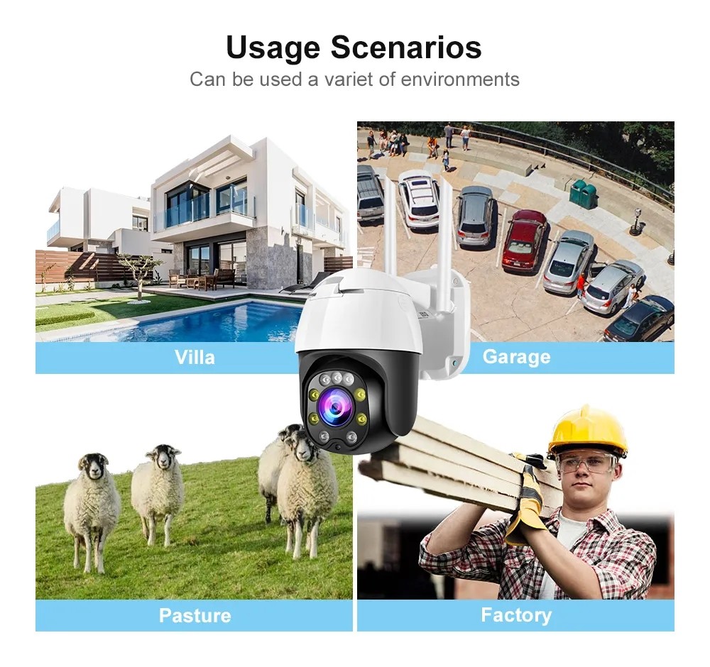 4G SIM Card IP Home Indoor Security Camera HD 1080P Vandalproof