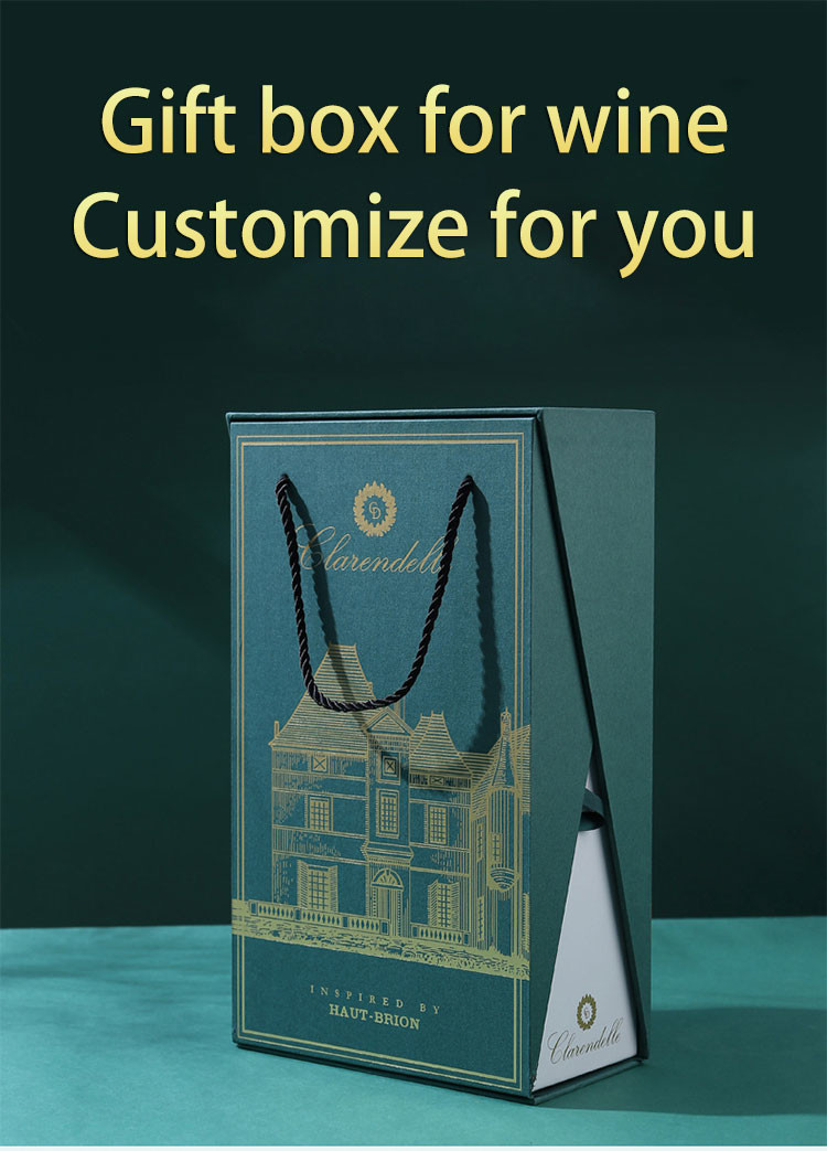 Custom Cardboard Gift Packaging Box for Red Wine And White Wine