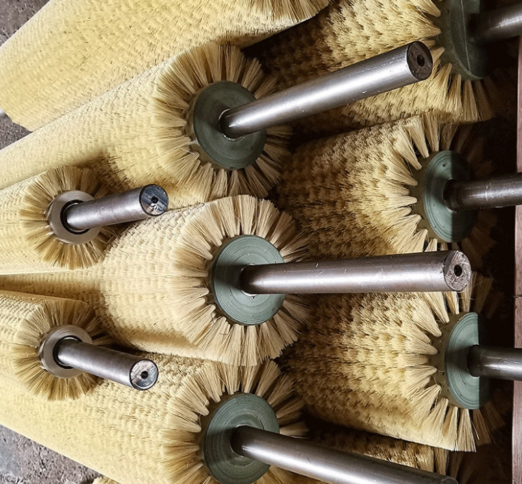 Nylon Cleaning Brush Roller Spiral Winding PP Brush Roller Industrial Brush Rod
