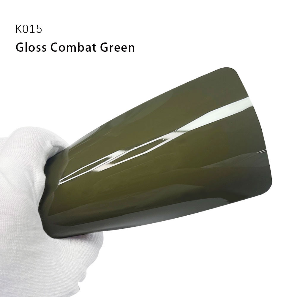 K015 TPU Full Vinyl Wrap Film With Gloss Combat Green Coloured Ppf Wrap