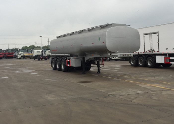 60 CBM Oil Tank Truck 3 Axles Semi Flatbed Trailers For Oil Fuel Transport