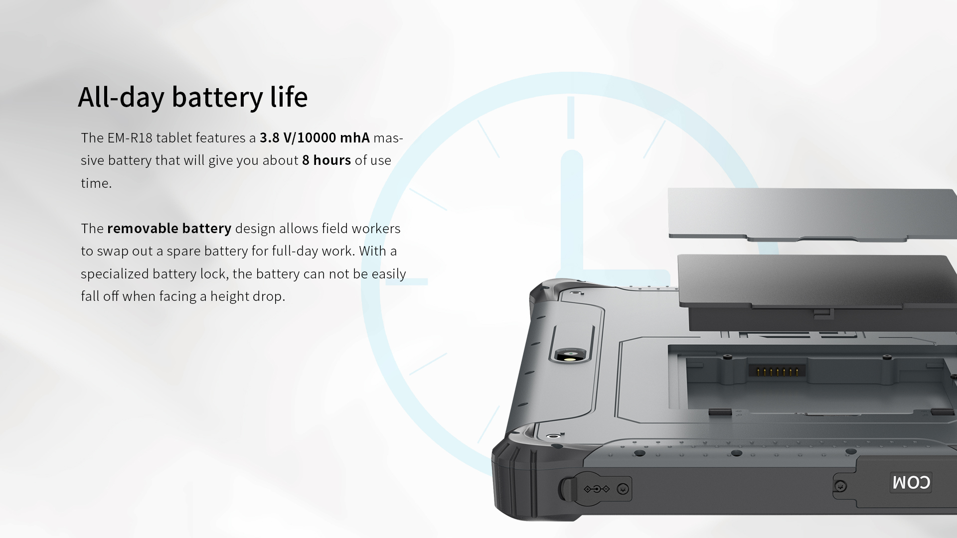 Waterproof Rugged Tablet 4G/NFC Handheld with Shockproof LCD Screen and Vehicle Mount
