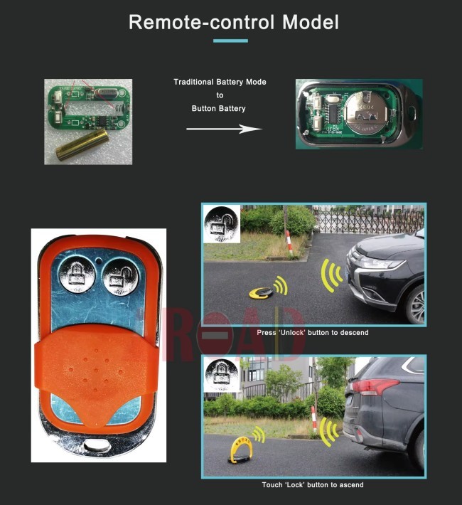 Automatic Remote Control Parking Lock 2T Smart Car Parking Space Lock