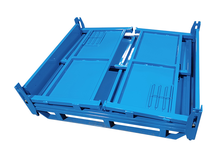Heavy Duty Industrial Foldable Steel Storage Container Bin with Powder Coating Finish