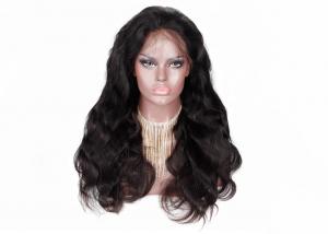 Dark Brown Full Lace Human Hair Wigs , 100% Brazilian Full Lace Wig With Baby Hair