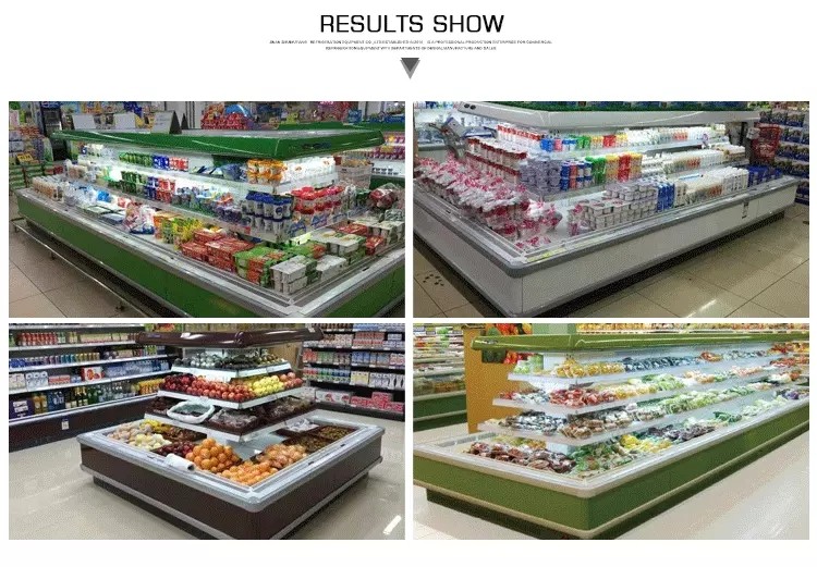 Customized Supermarket Open Deck Display Fridge With Remote Condensering Units