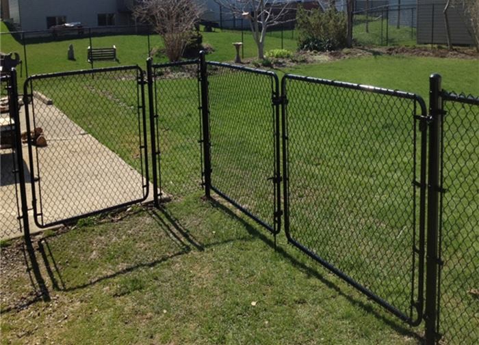 50x200mm Hole Metal Garden Fence Gate Pvc Coated Metal Frame Welded Wire Mesh
