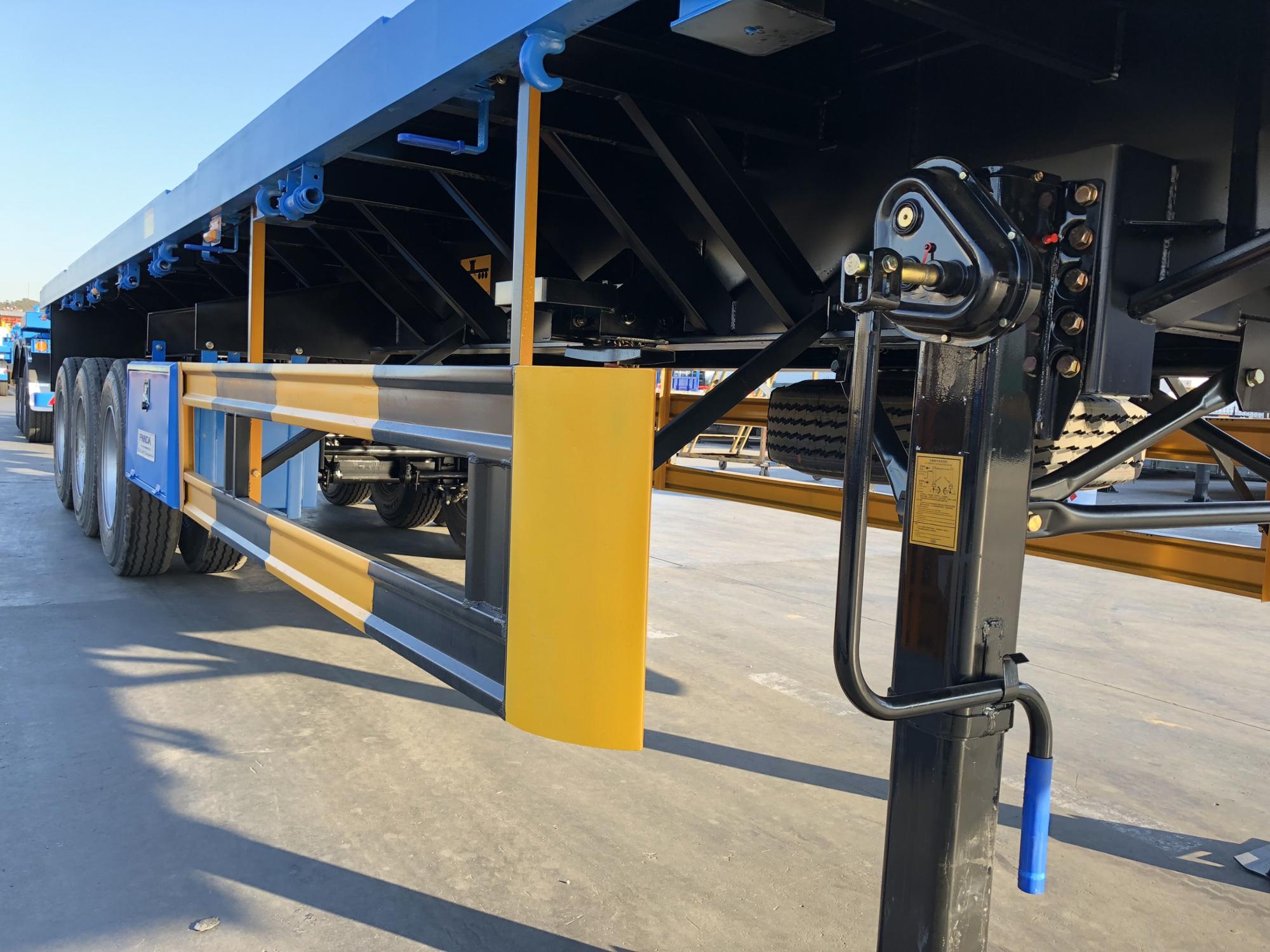 4axles 3axles 20ft 40ft Flatbed Container Chassis Semi Trailer With Container Locks For Sale