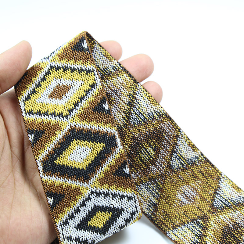 Striped Jacquard Ribbon for Garment Underwear Waistband Vintage Jacquard Elastic Band