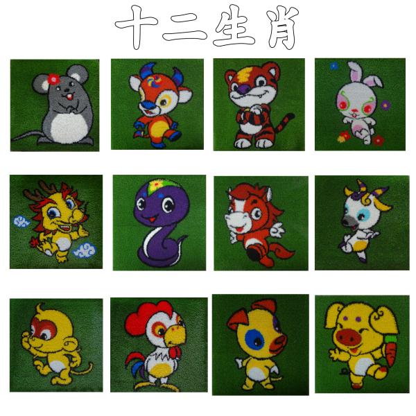 Patterned Custom Artificial Turf Backyard Commercial Coloured Fake Grass