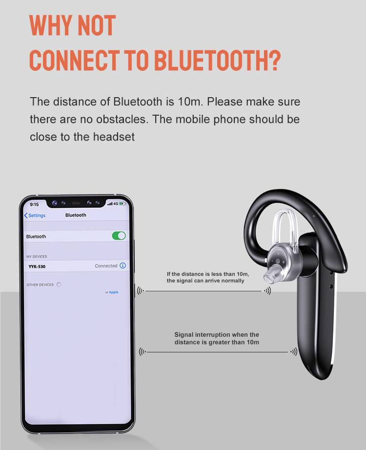 Wireless Running Earphones Earhook Noise Canceling HiFi Stereo Sound For Iphone