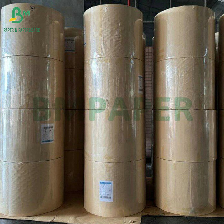 Virgin Wood Pulp 70g 80g 90g Natural Kraft Cement Sack Paper Rolls