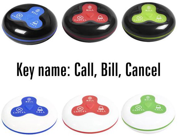 High Quality Wireless Table Pager Service Call Button System with Display Receiver