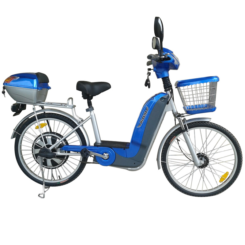 Single Speed 12AH 48V Battery Electric Bike With Steel Suspension Front Fork