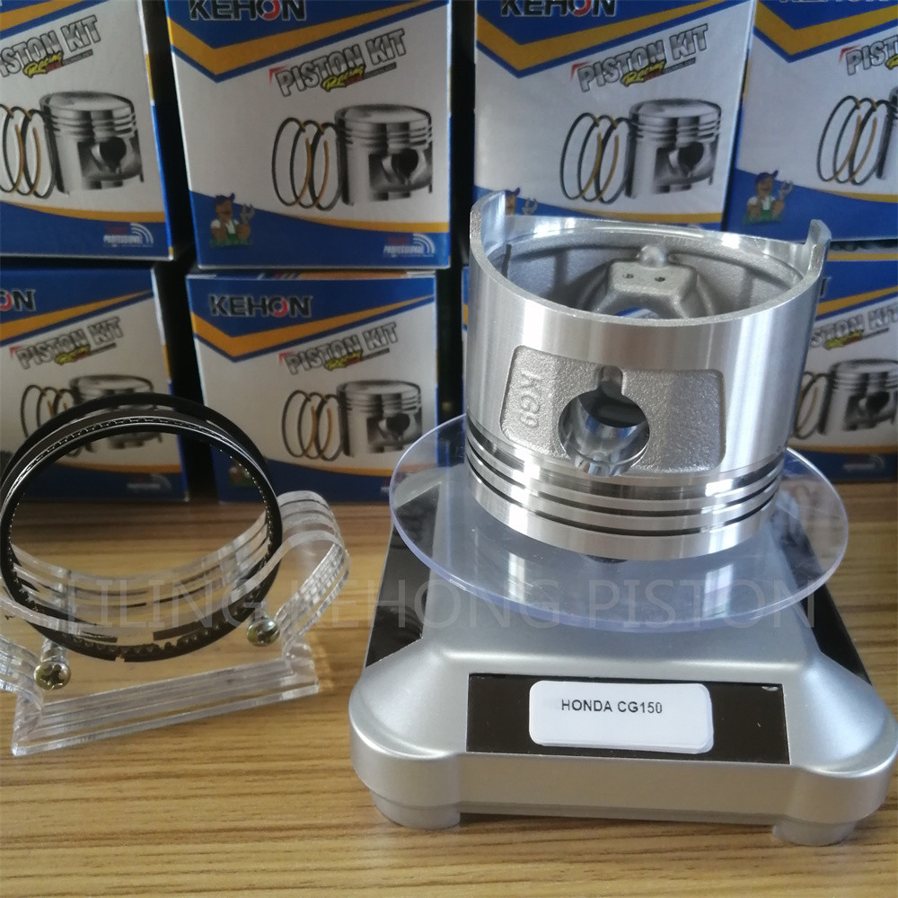 Forged Aluminum Honda Motorcycle Pistons Fit CG150 Graphite Black