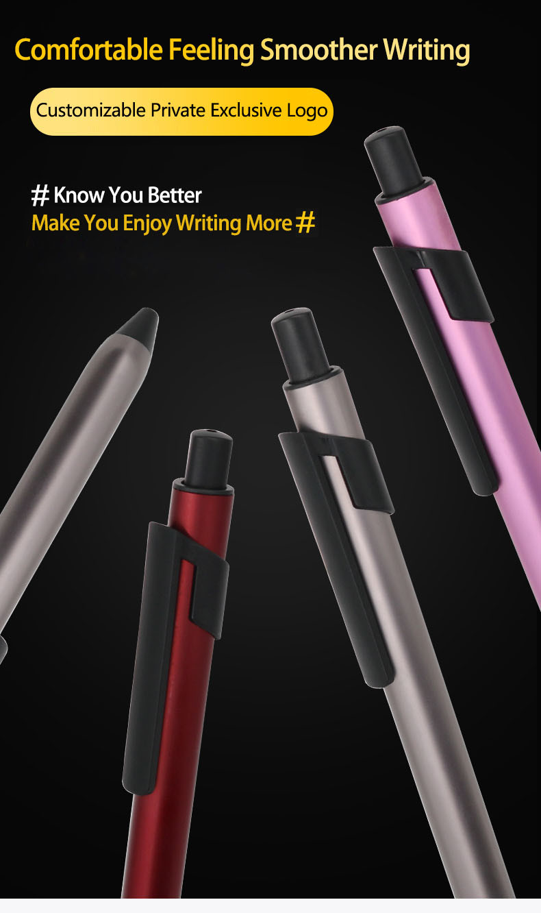 Business Metal Ball Pen 1.0mm Hotel Office Press Signature Pen Custom Logo