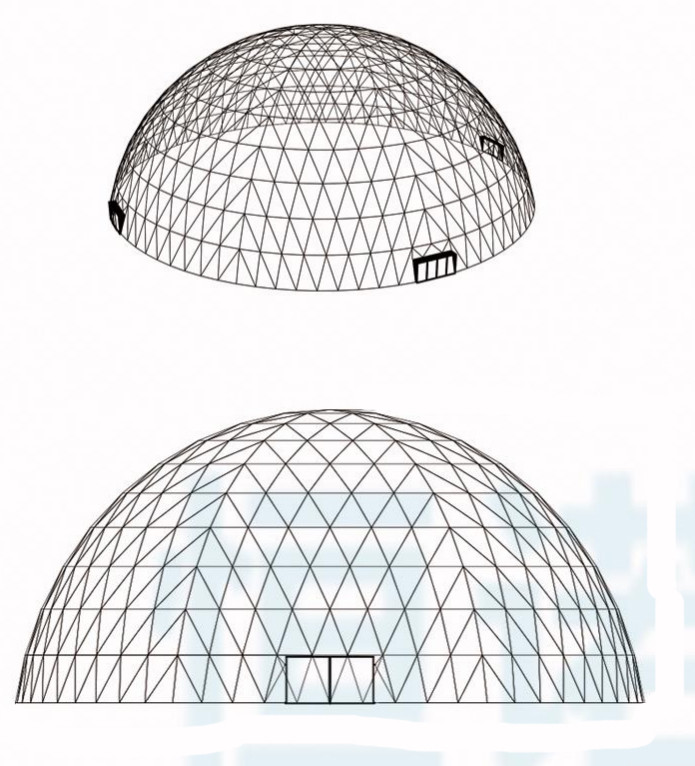 1000-3000 Seater Galvanized Steel Tent Large Size Dome 4 Season