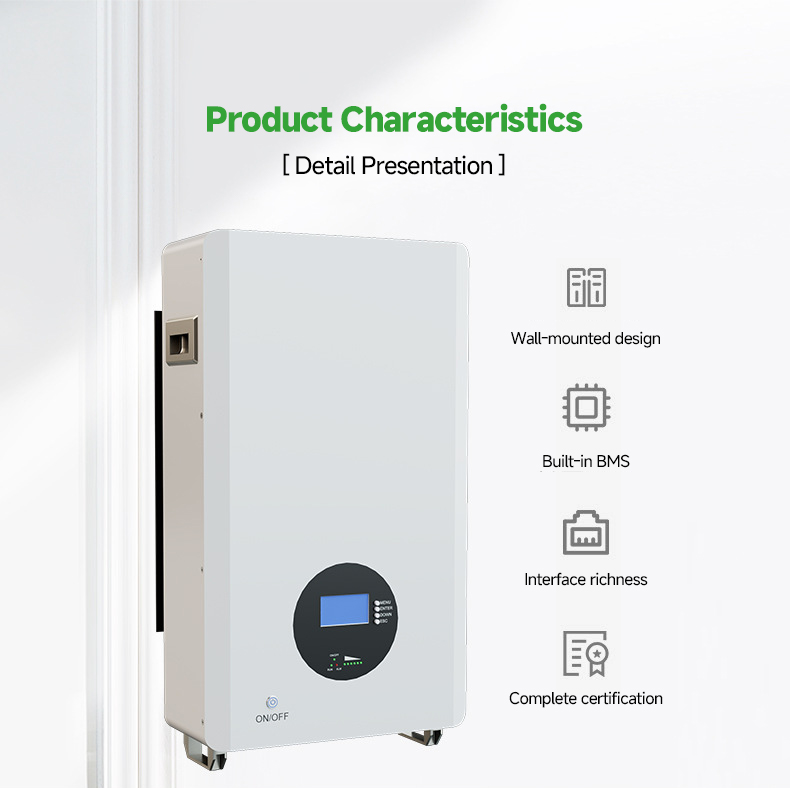 48V 100Ah 200Ah LiFePO4 Solar Battery for Household Energy Storage in Array Mode 16S1P