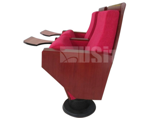 UA-6222 High Resilient Foam Auditorium Theater Seating With Steel Structural Wood Veneer Finish