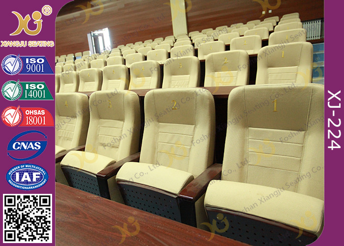 Full Upholstered Retractable Auditorium Theater Seating With Standard Dimensions
