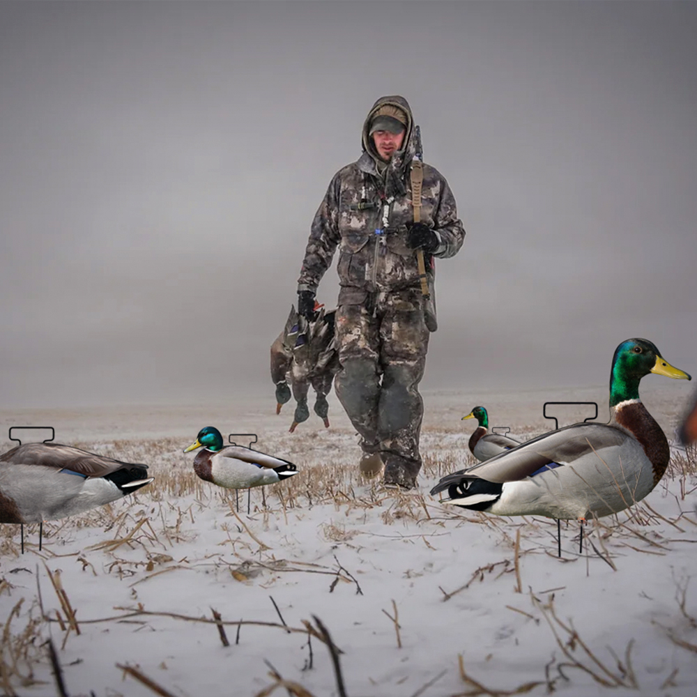 Custom PP Mallard Silhouette Decoys For Hunting Waterproof Anti Reflective Multiple Style
