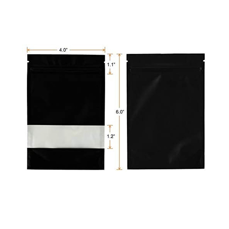 Smell Proof Mylar Food Storage Bags , 4x6In Paper Foil Standing Pouch