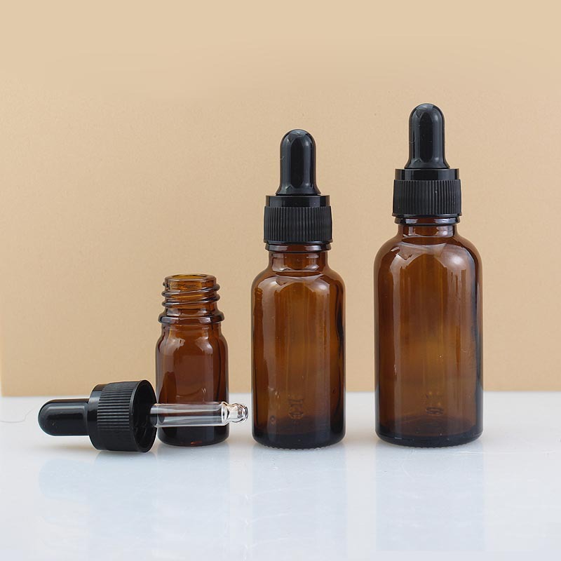 Luxury Glass Collar 5ml 10ml 15ml Hair Oil Essential Oil Perfume Oil Frosted Pink Dropper Bottle With Rose Gold Top
