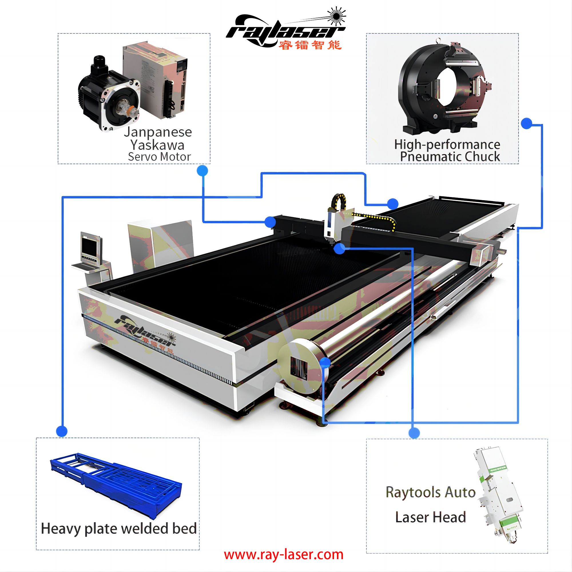 6m Metal Tube Fiber Laser Cutting Machine laser metal cutting machine laser plate cutting machine